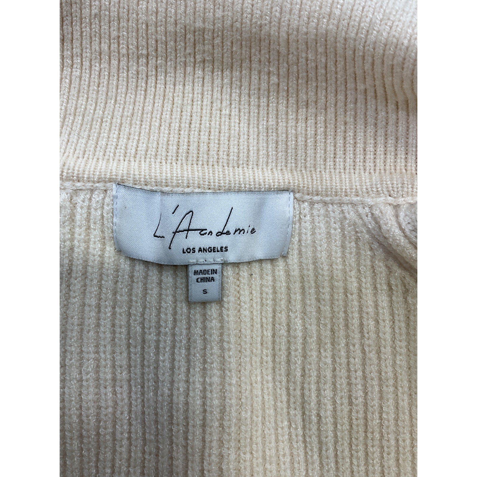L'Academie 'Harvey' White Viscose Pullover Size S