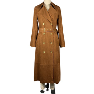 Ramy Brook Faux Suede Saddle Hermione Trench Coat Size XS