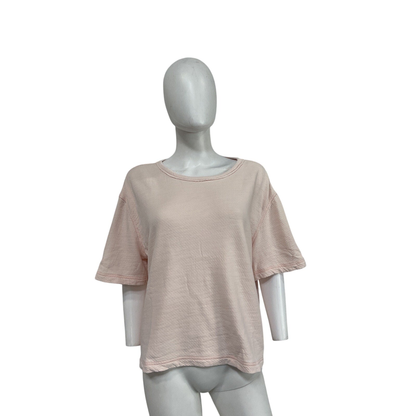 Favorite Daughter Pink Cotton The After Work Crop Tee Size XL