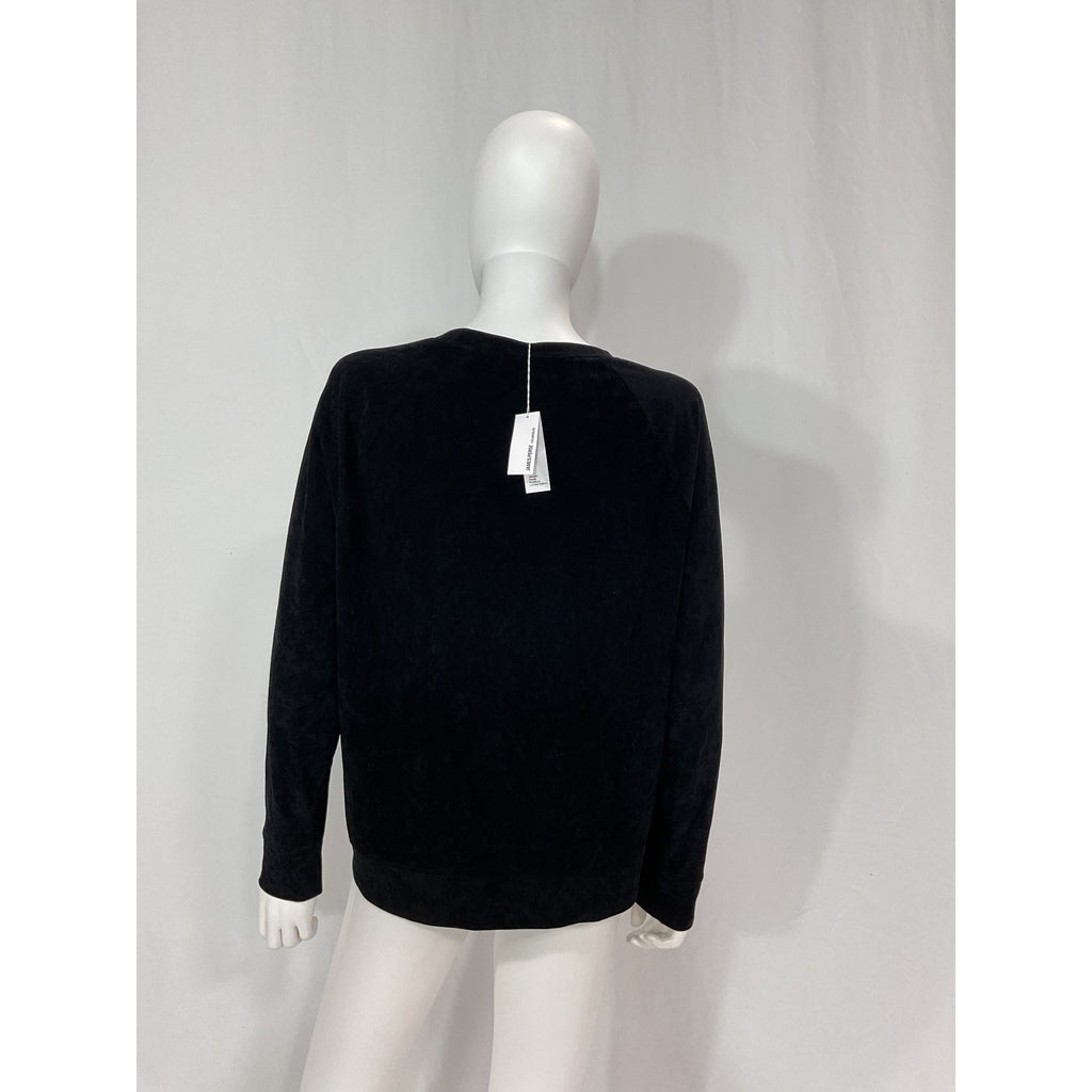 James Perse 'Velvet' Black Sweatshirt Size 3 - NWT