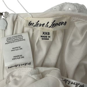 For Love And Lemons Ruffled White Jackson Mini Dress Size XXS