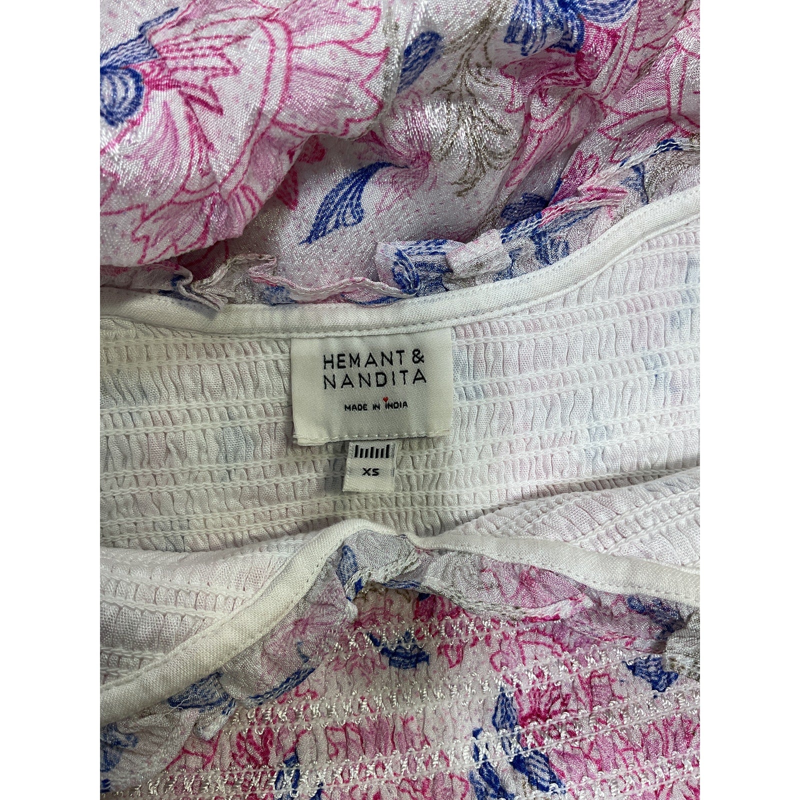 Hemant And Nandita 'Kati' Pink Drop Waist Mini Dress Size XS
