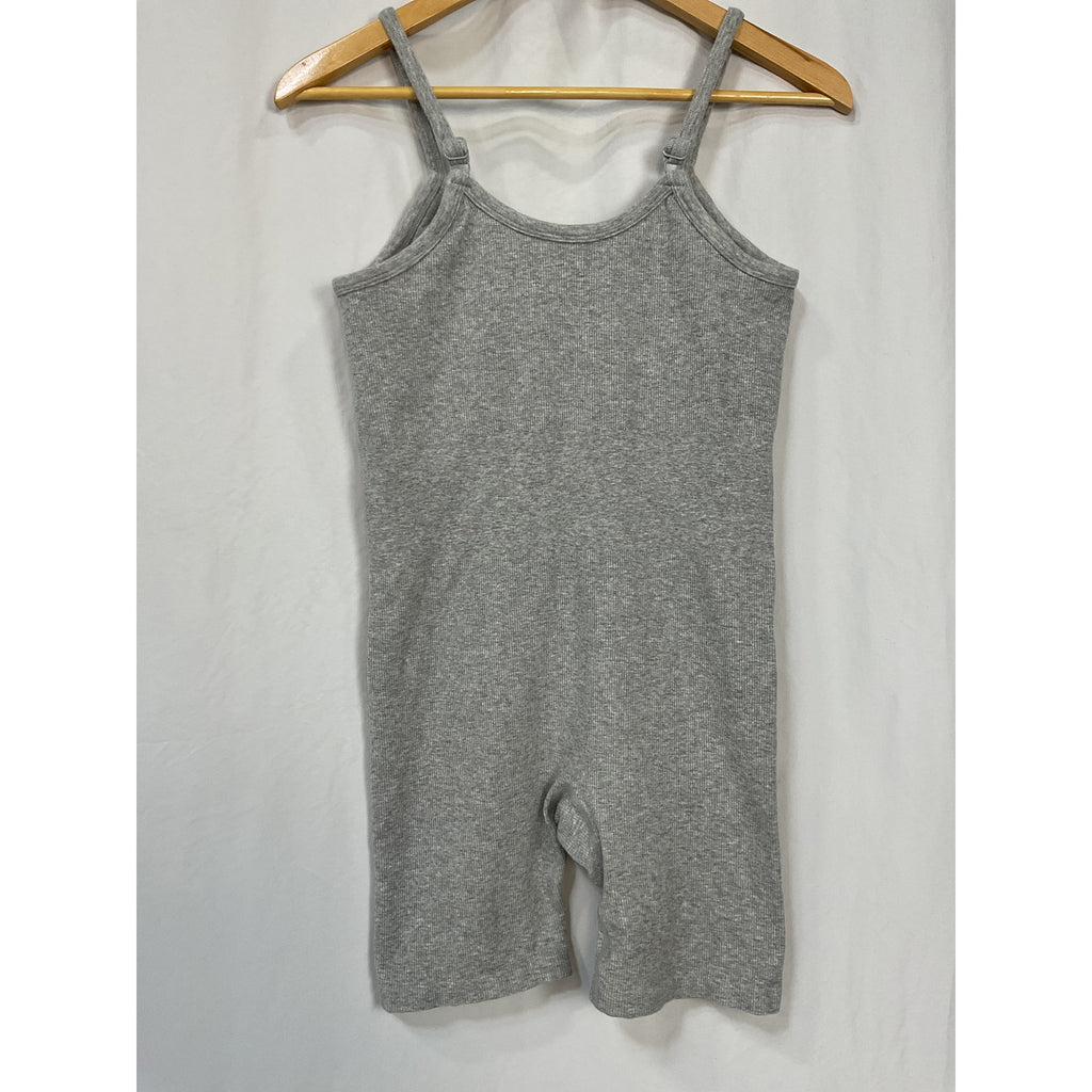 Alo Yoga Seamless Grey Cotton Ribbed Mellow Onesie Size M