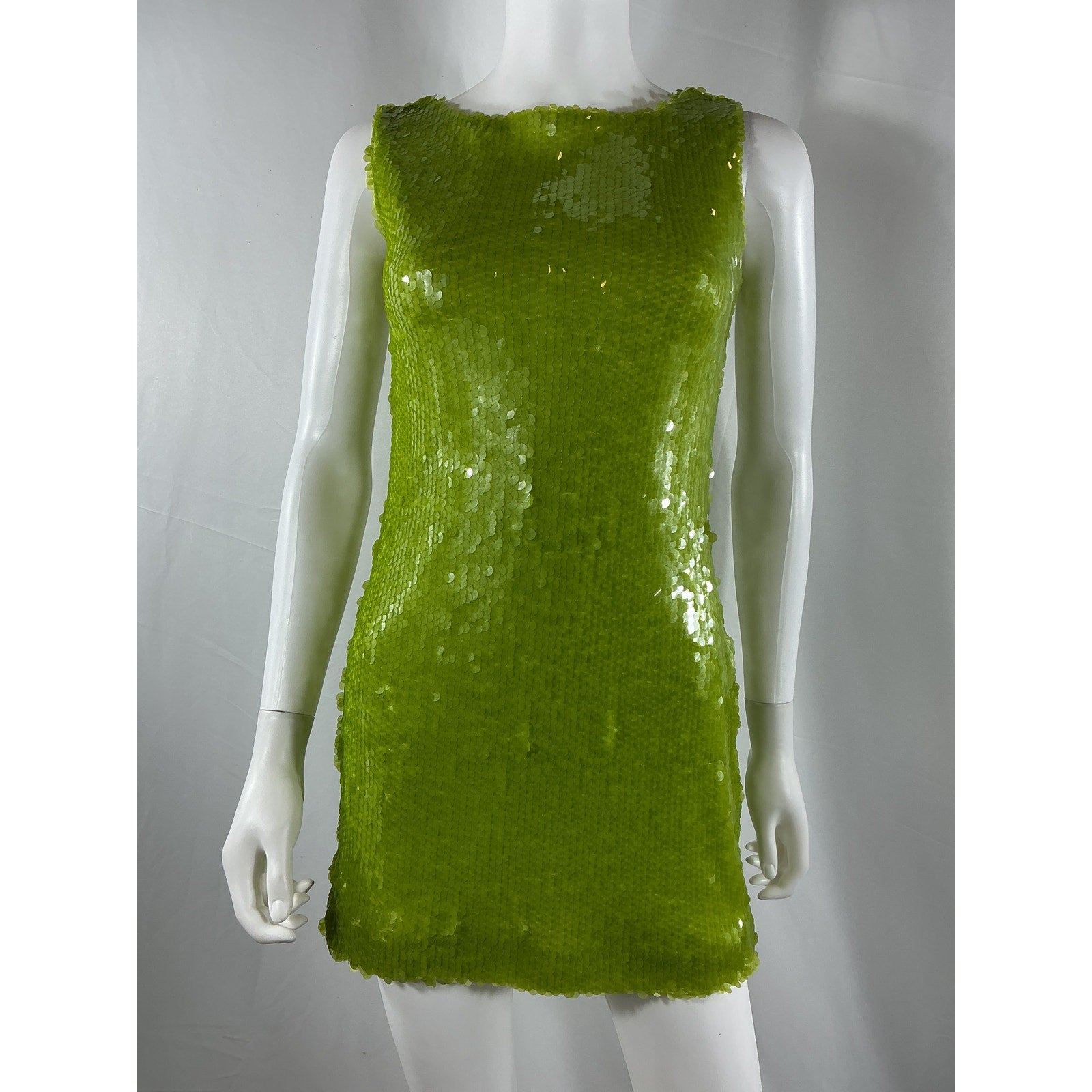 Kim Shui Mini Green Nylon Dress Size S