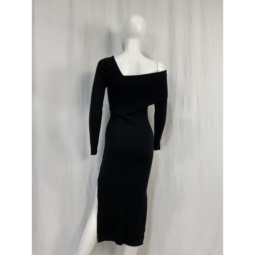Line & Dot 'Sylvie' Black Rayon Midi Sweater Dress Size XS