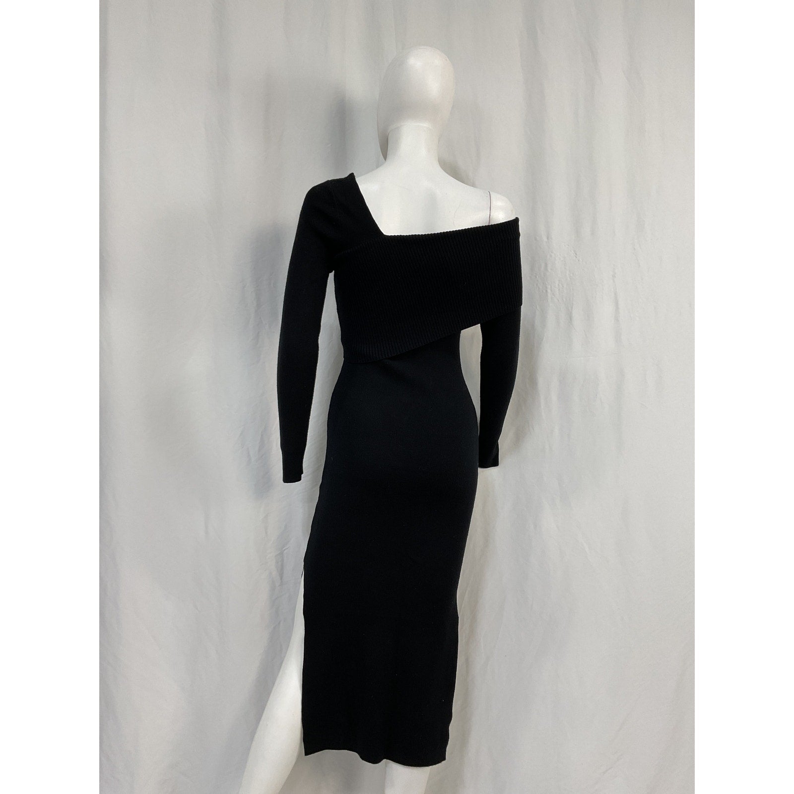 Line & Dot 'Sylvie' Black Rayon Midi Sweater Dress Size XS