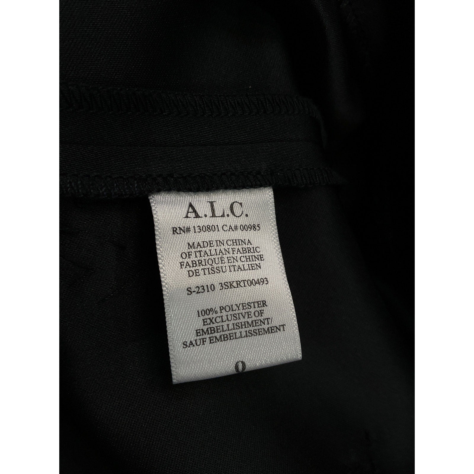 A.L.C. 'Alexia' Black Skirt Size 0