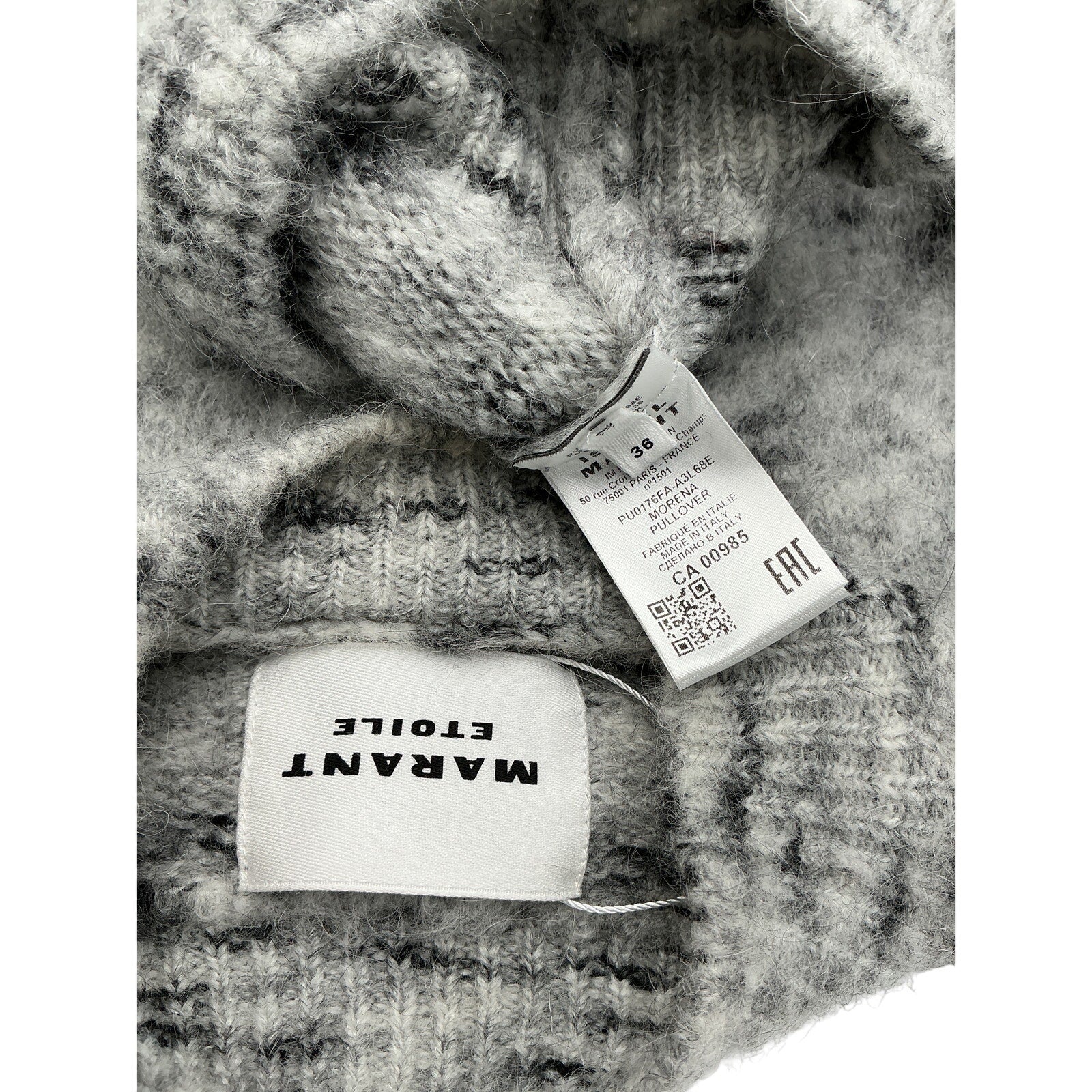 Isabel Marant 'Morena' Grey Acrylic Sweater Size 36