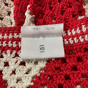 Anna Kosturova Crochet Red Maija Cardigan Size XS