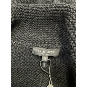 Rag & Bone Luxurious Black Danica Polo Sweater Size XS