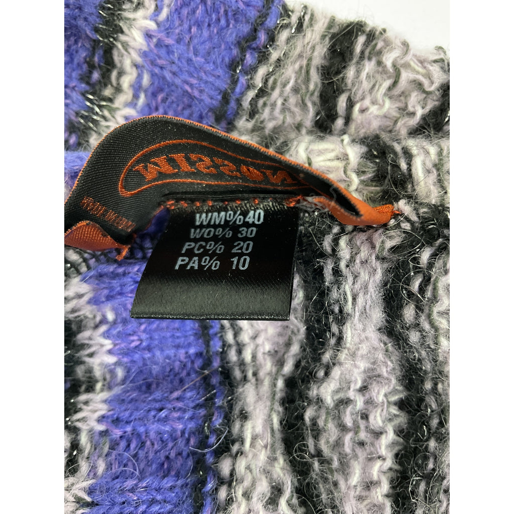 Missoni Knitted 'Patterned' Purple Beanie Size OS