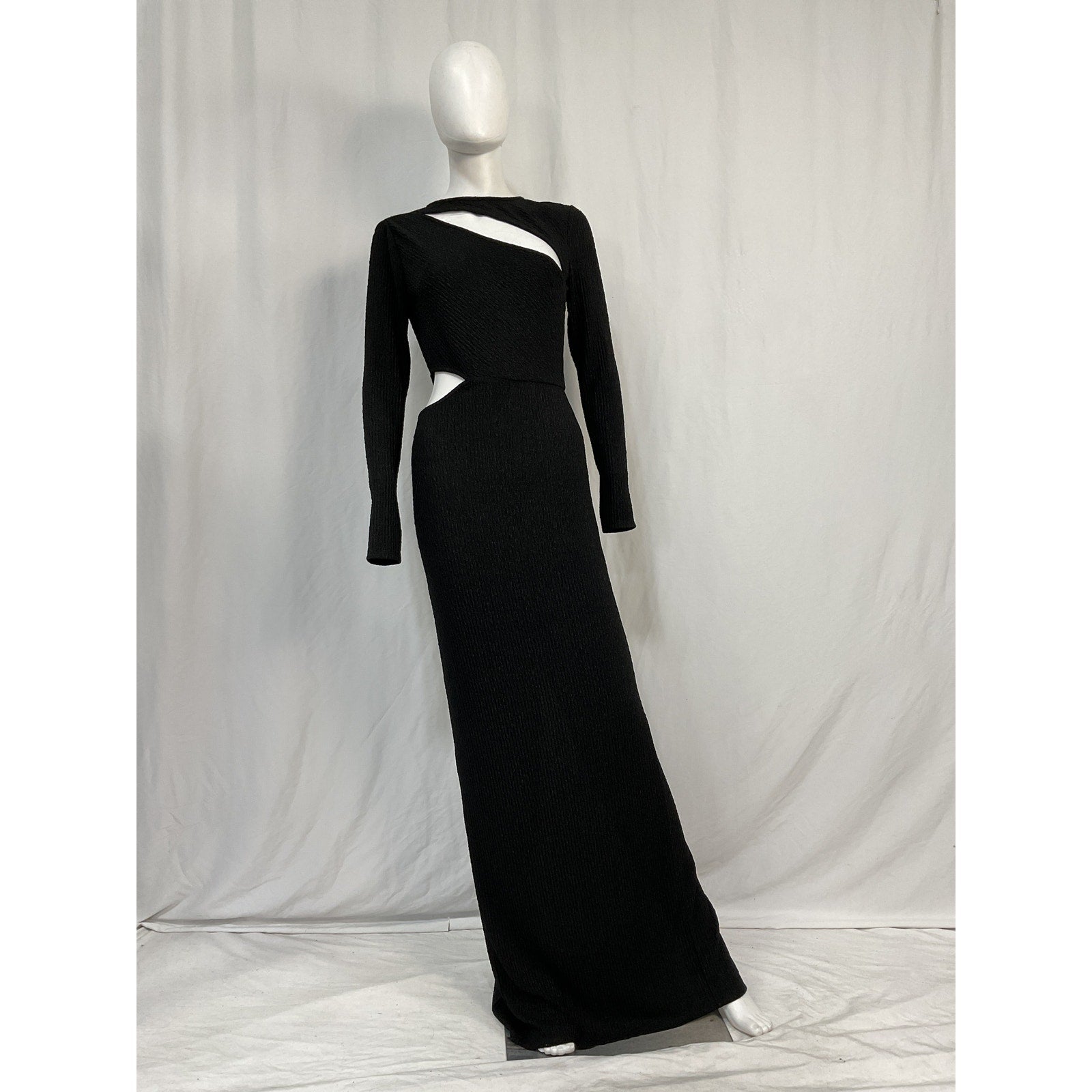 Michael Costello X Revolve 'Cygnus' Black Polyester Gown Size M