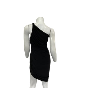 Norma Kamali 'Diana' Black Polyester Mini Dress Size XS