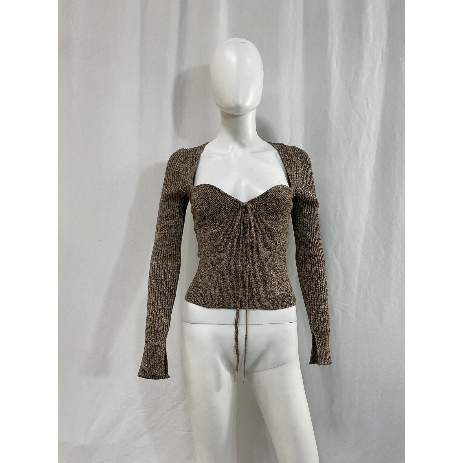 Simkhai 'Vensa' Brown Space Dye Top Size M