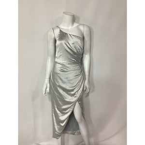 Elliatt X Revolve 'Charleigh' White One Shoulder Satin Dress Size S