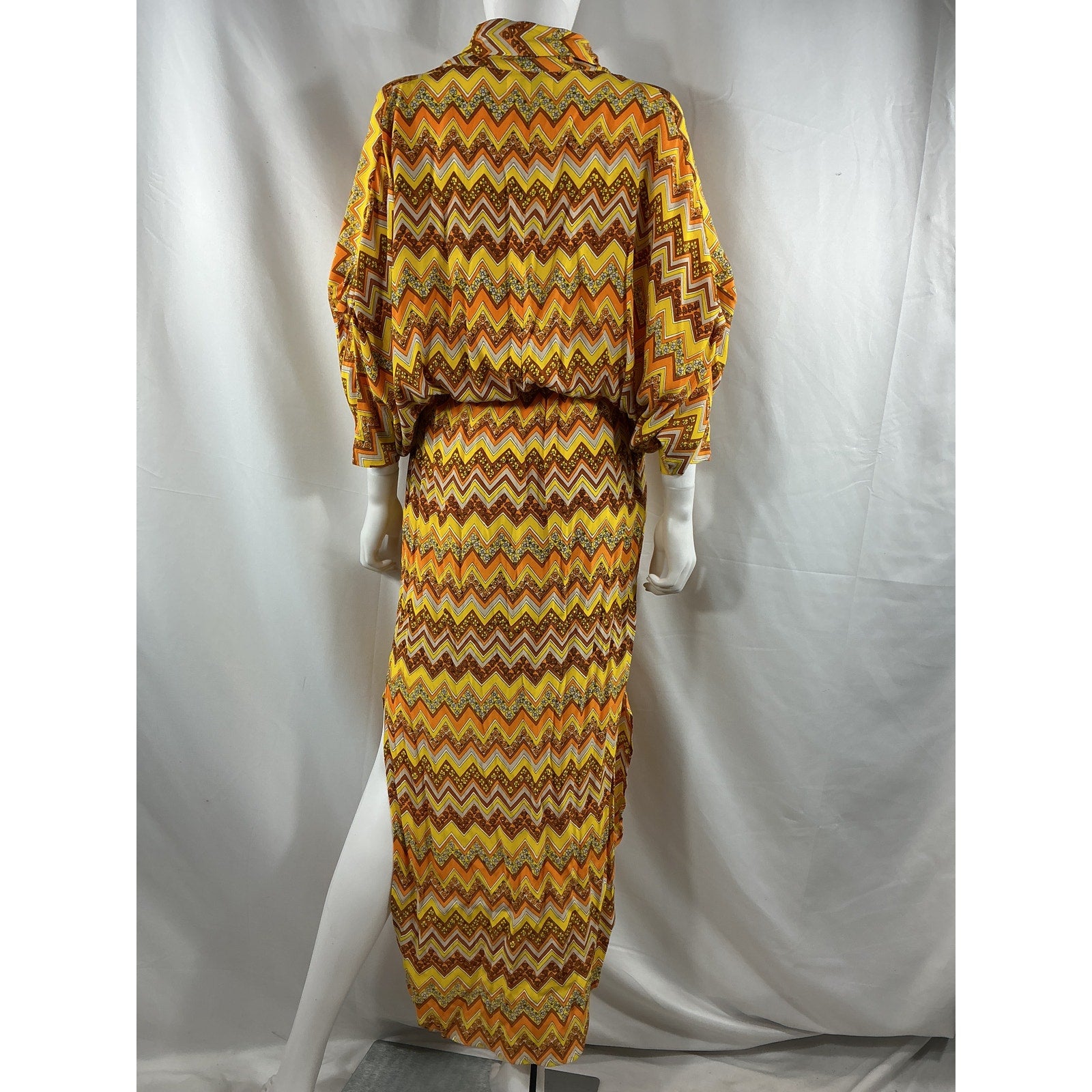 Swf 'Plunge' Yellow Rayon Dress Size XS