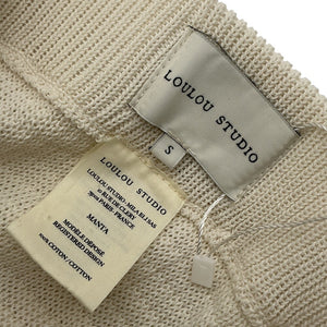 Loulou Studio Textured Ivory Manta Skirt Size S