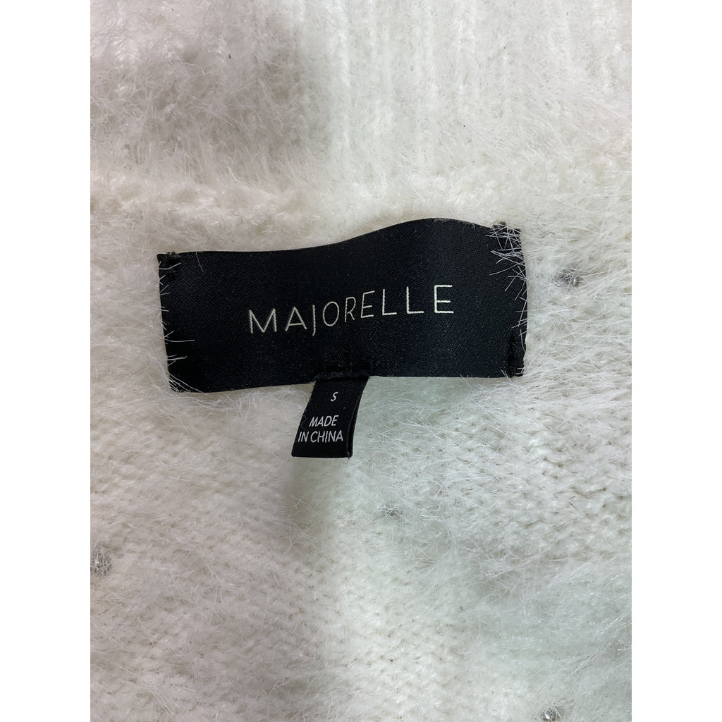 Majorelle 'Vivica' White Pearl Accent Cardigan Size S