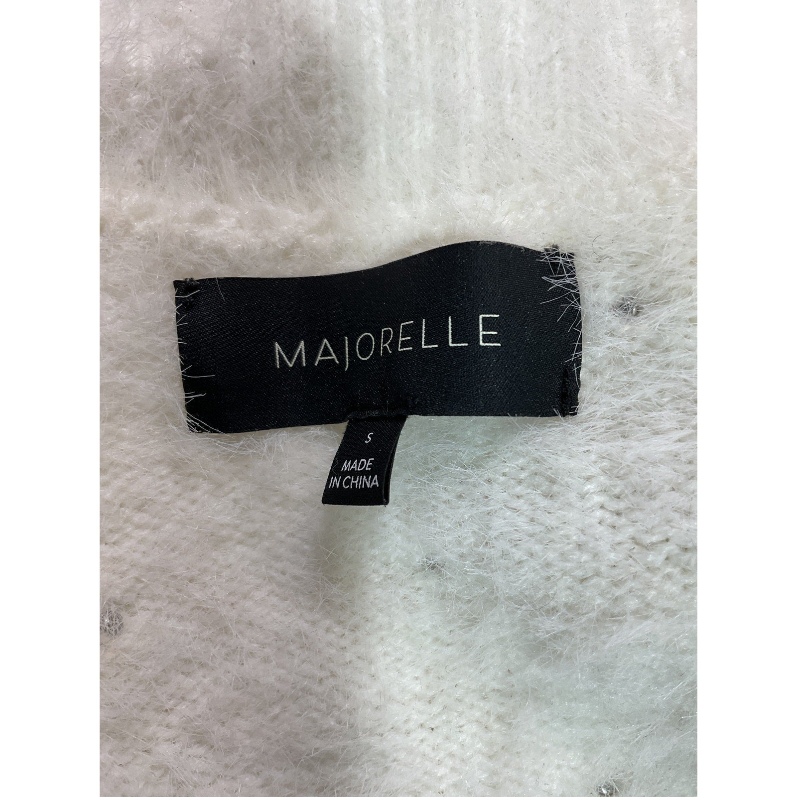 Majorelle 'Vivica' White Pearl Accent Cardigan Size S