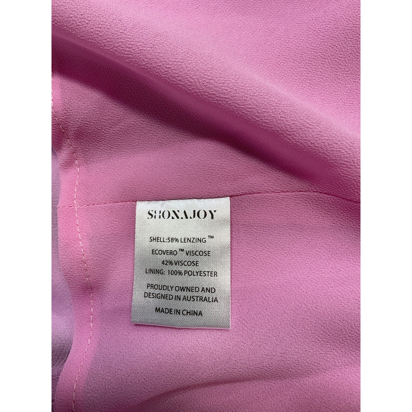 Shona Joy 'La Lune' Pink One Shoulder Asymmetrical Gathered Satin Maxi Dress Size 4 - NWT