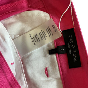 Rag & Bone Tailored Magenta Ivy Shorts Size 2