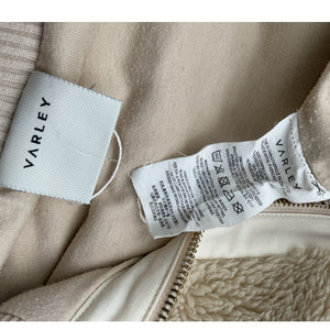 Varley Cozy Beige Marney Fleece Jacket Size L