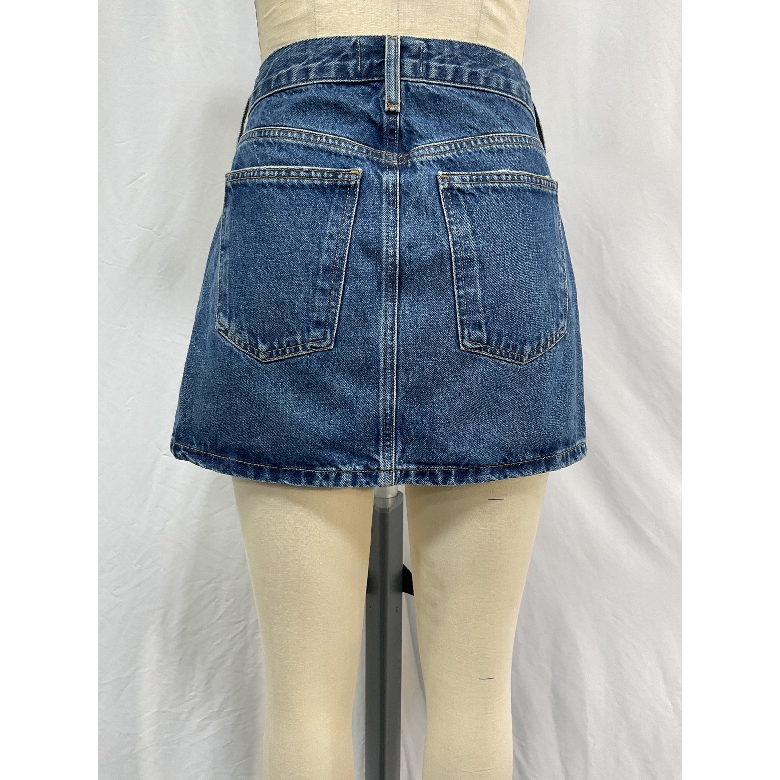 Agolde 'Liv' Blue Cotton Mini Skirt Size 26