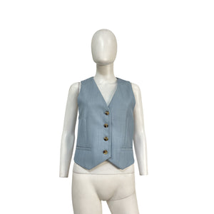 St. Agni 'Carter' Blue Polyester Vest Size M