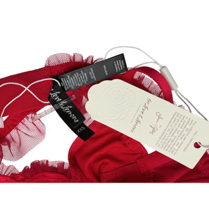 For Love & Lemons Lace Trimmed Red Evie Slip Dress Size XXS