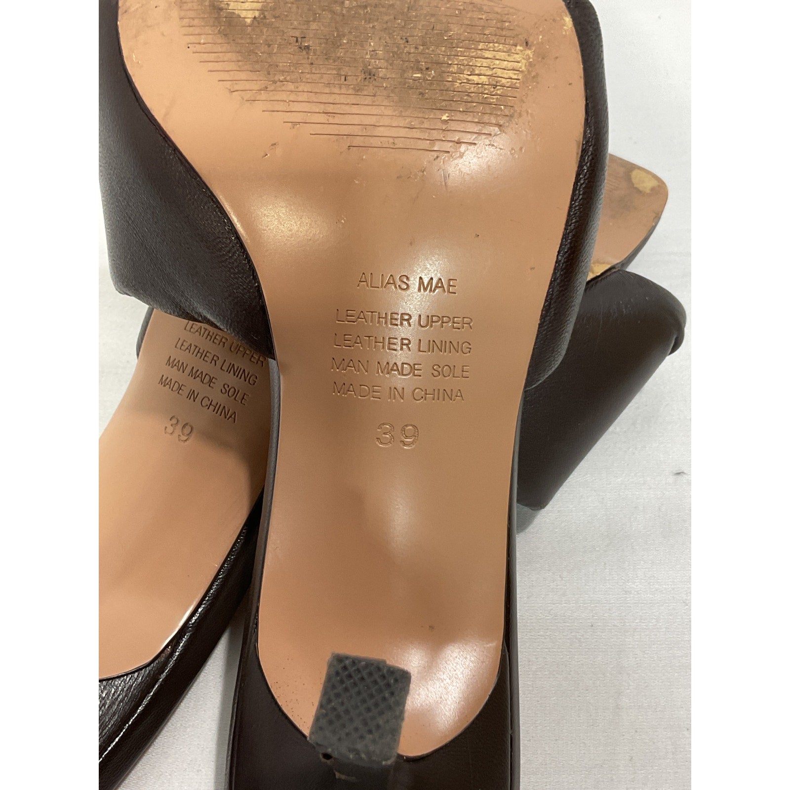 Alias Mae 'Liv' Black Leather Mule Size 9
