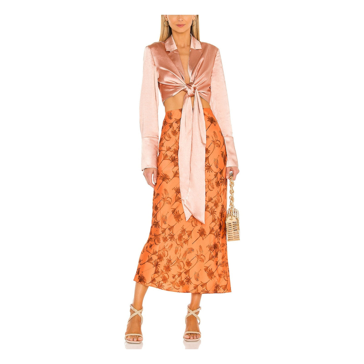 Significant Other 'Emile' Pink Satin Top Size 6