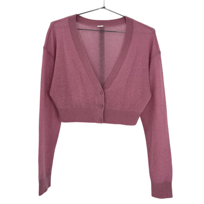 Alo Yoga Sheer Pink Cashmere Cardigan Size XS