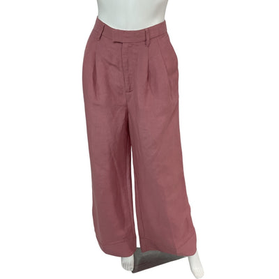 L'Academie Wide Leg Dusty Rose Star Pants Size M