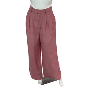 L'Academie Wide Leg Dusty Rose Star Pants Size M