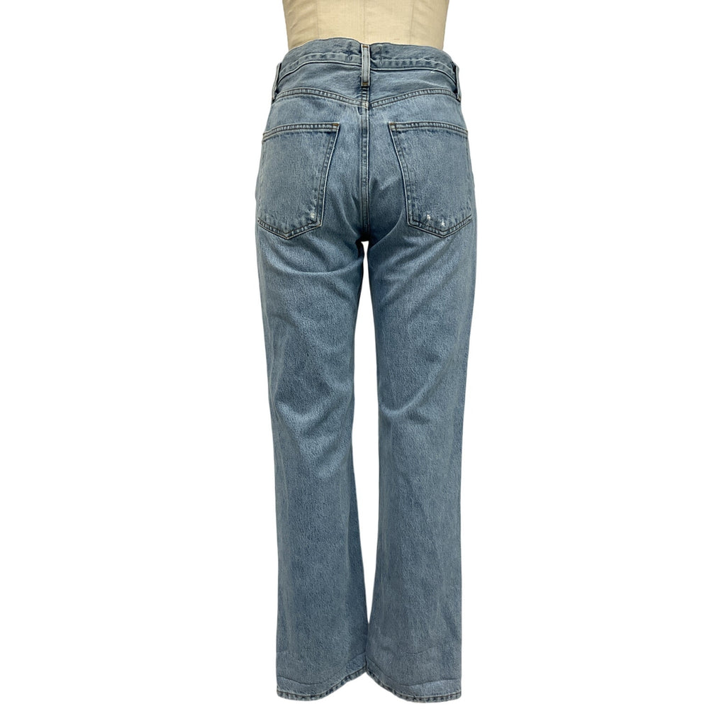 Agolde 'Lana' Blue Cotton Straight Jeans Size 27