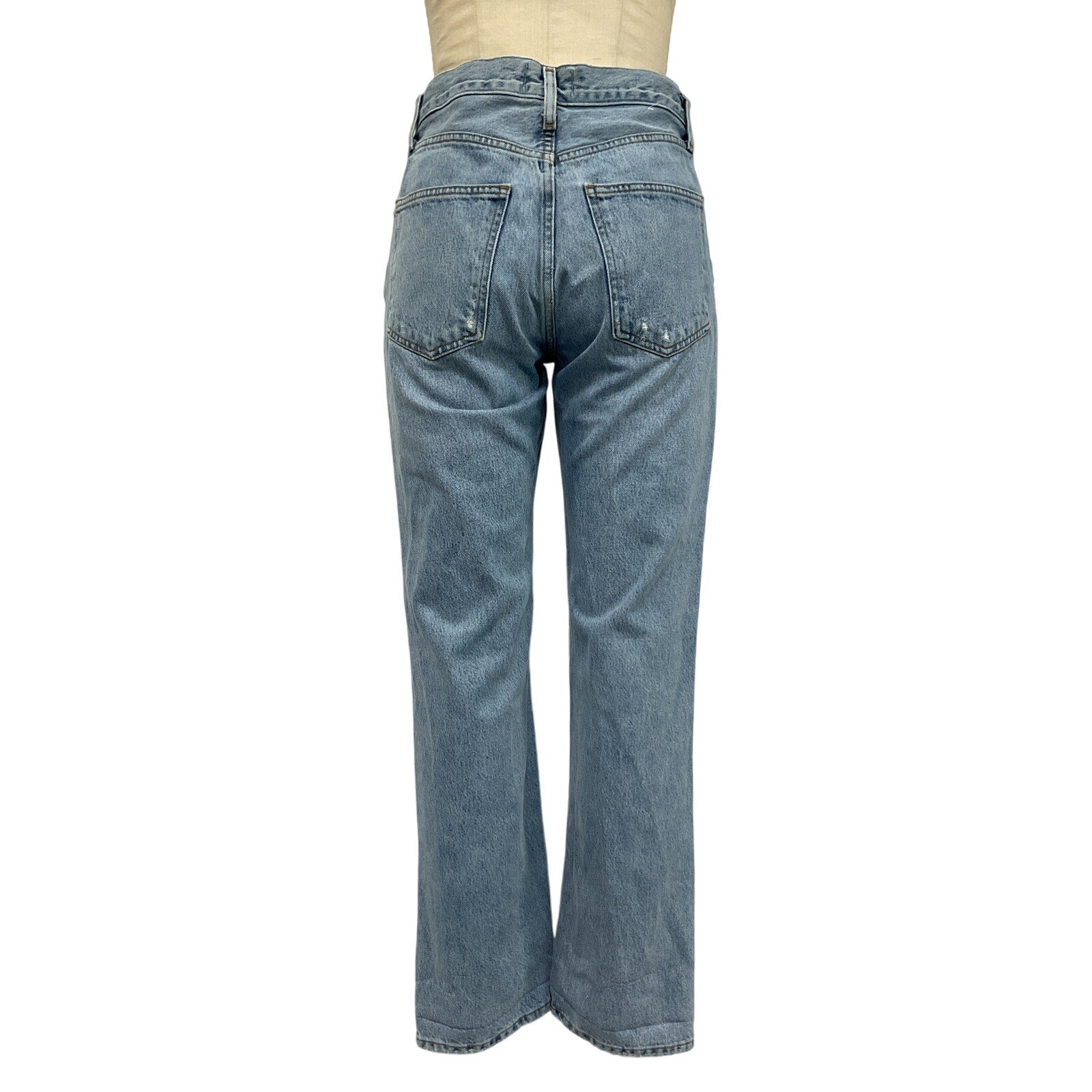 Agolde 'Lana' Blue Cotton Straight Jeans Size 27