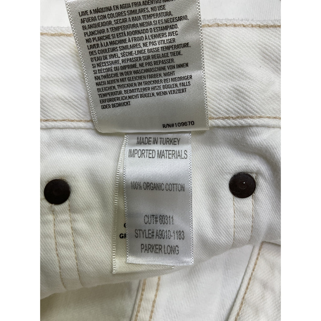 Agolde Parker Long White Cotton Short Size 24