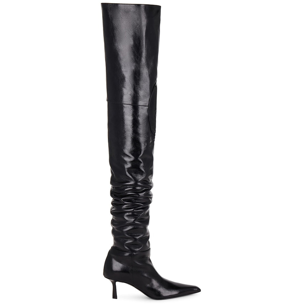 Alexander Wang Sleek Black Viola 65 High Hip Thigh High Boots Size 38 EU / US 8