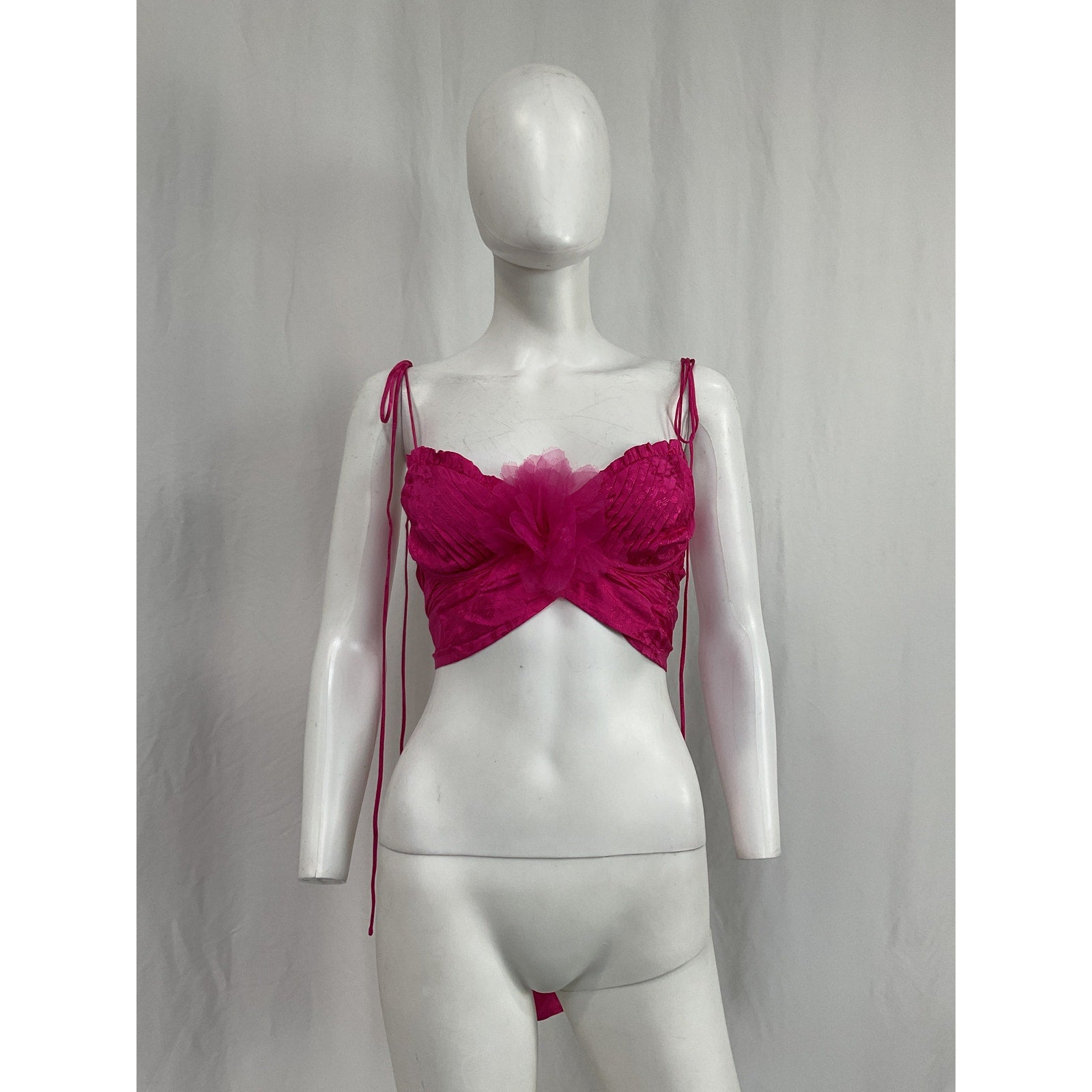 For Love & Lemons 'Delanie' Pink Rayon Top Size S