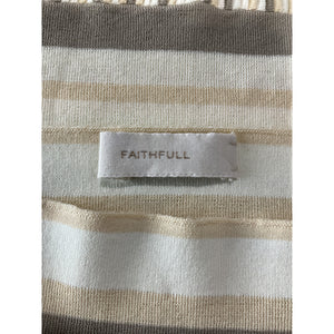 Faithfull The Brand Striped White Citara Tube Top Size L