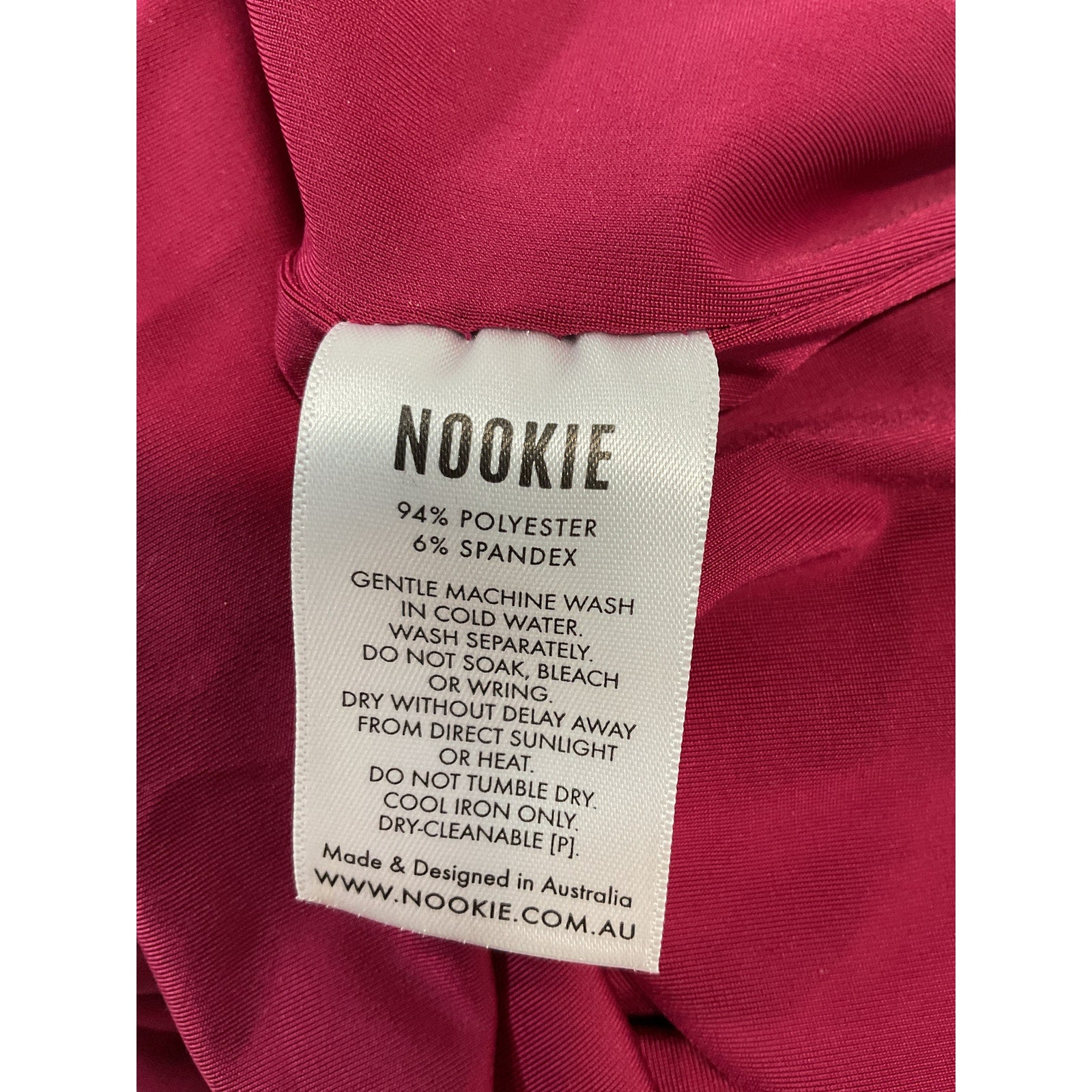 Nookie 'Element' Pink Off Shoulder Thong Back Bodysuit Size M - NWT