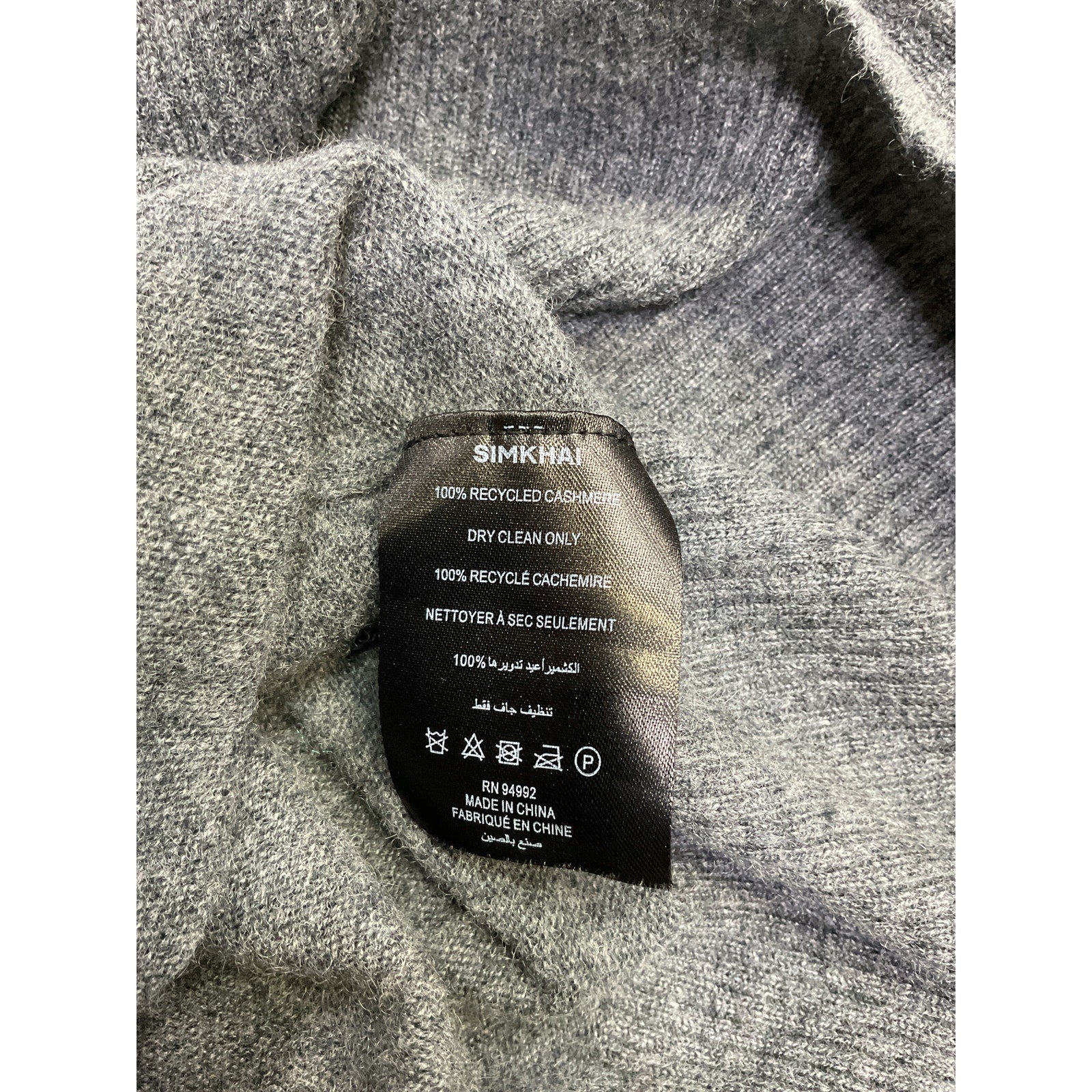 Simkhai 'Dita' Gray Gloved Turtleneck Size S