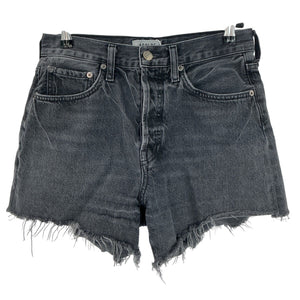 AGOLDE Distressed Black Parker Denim Shorts Size 25