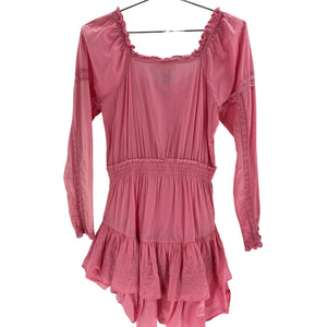 Loveshackfancy Ruffled Pink Sanaya Mini Dress Size XS