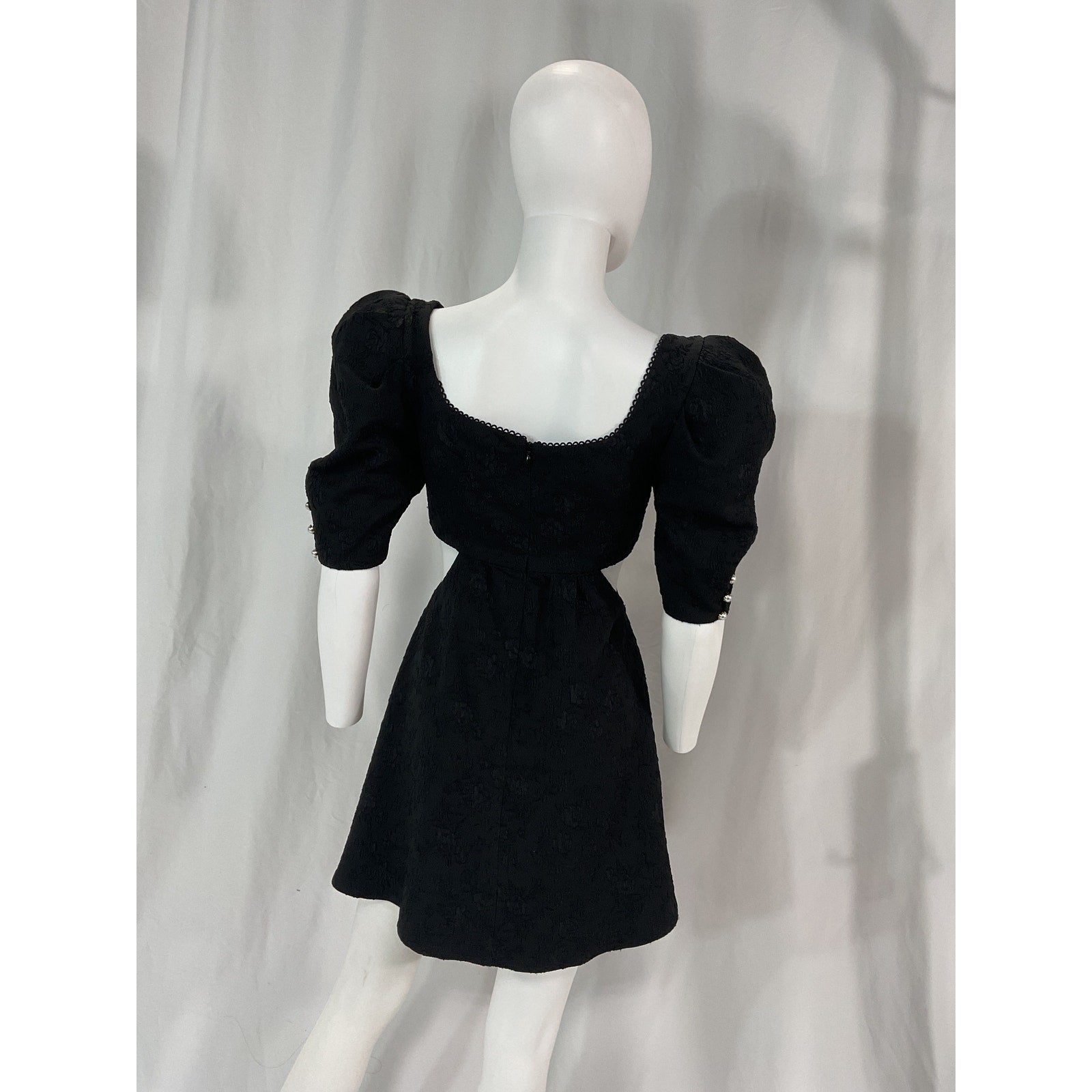 Majorelle 'Tillie' Black Mini Jacquard Dress Size XS