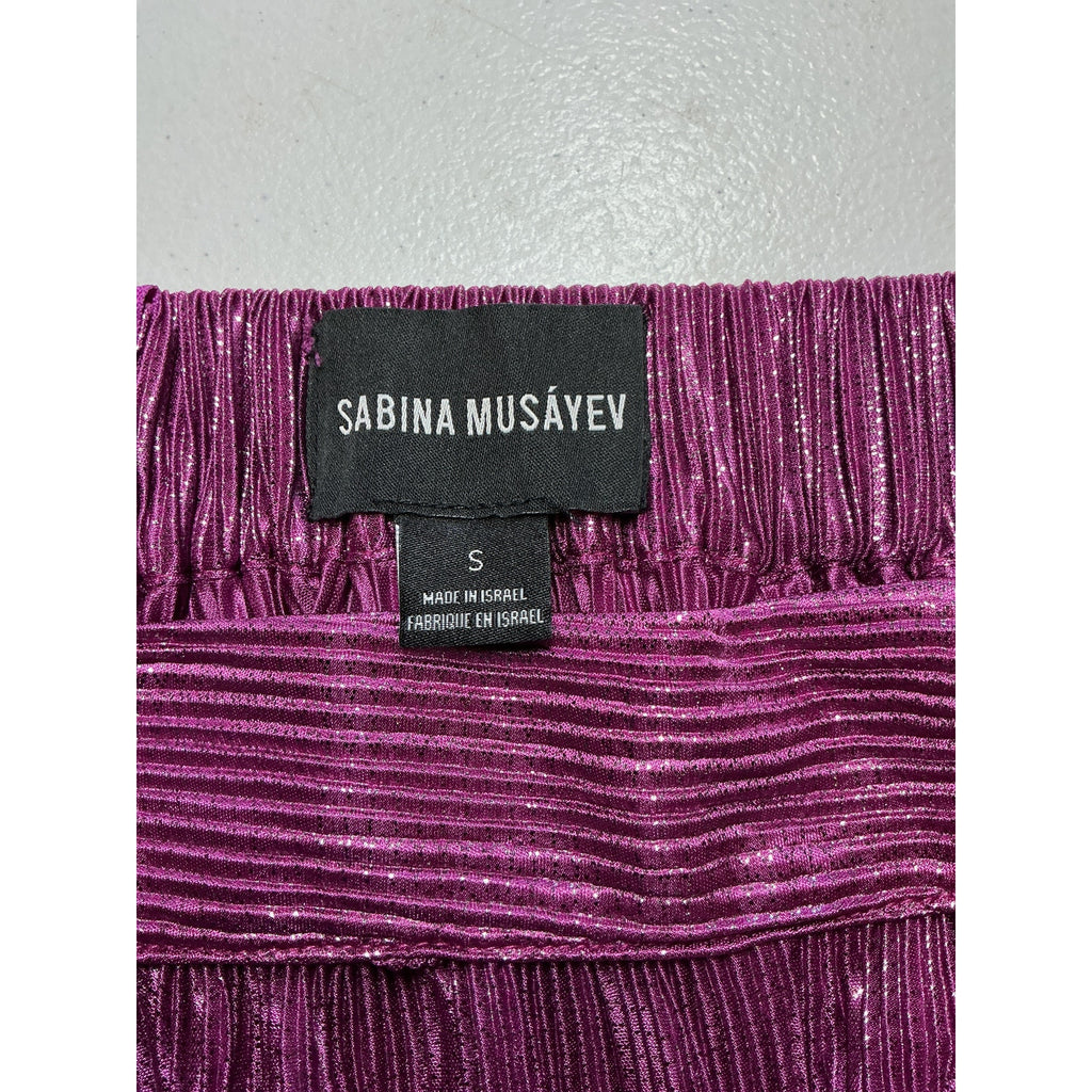 Sabina Musayev 'Tom' Pink Polyester Pant Size S