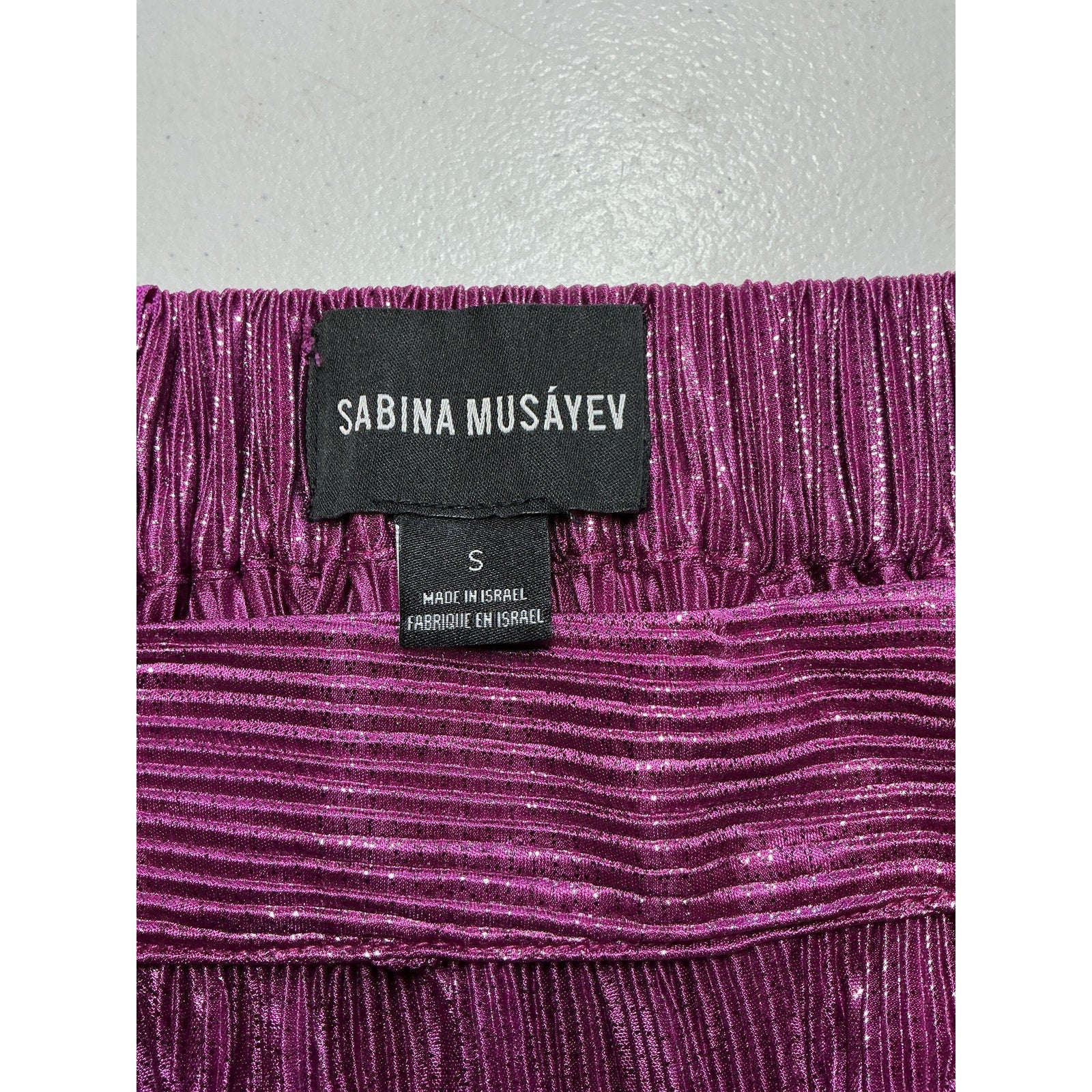 Sabina Musayev 'Tom' Pink Polyester Pant Size S