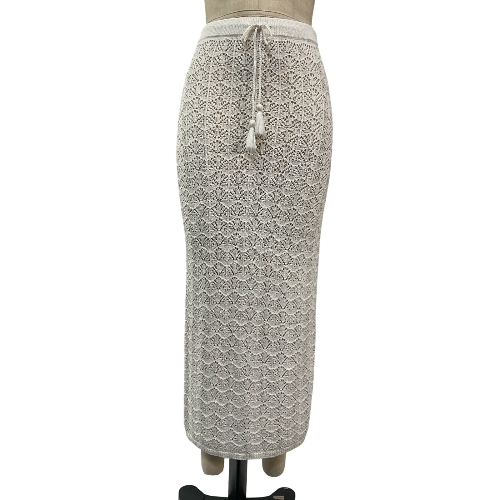 Lspace 'Sweet' White Acrylic Talk Skirt Size XS NWT