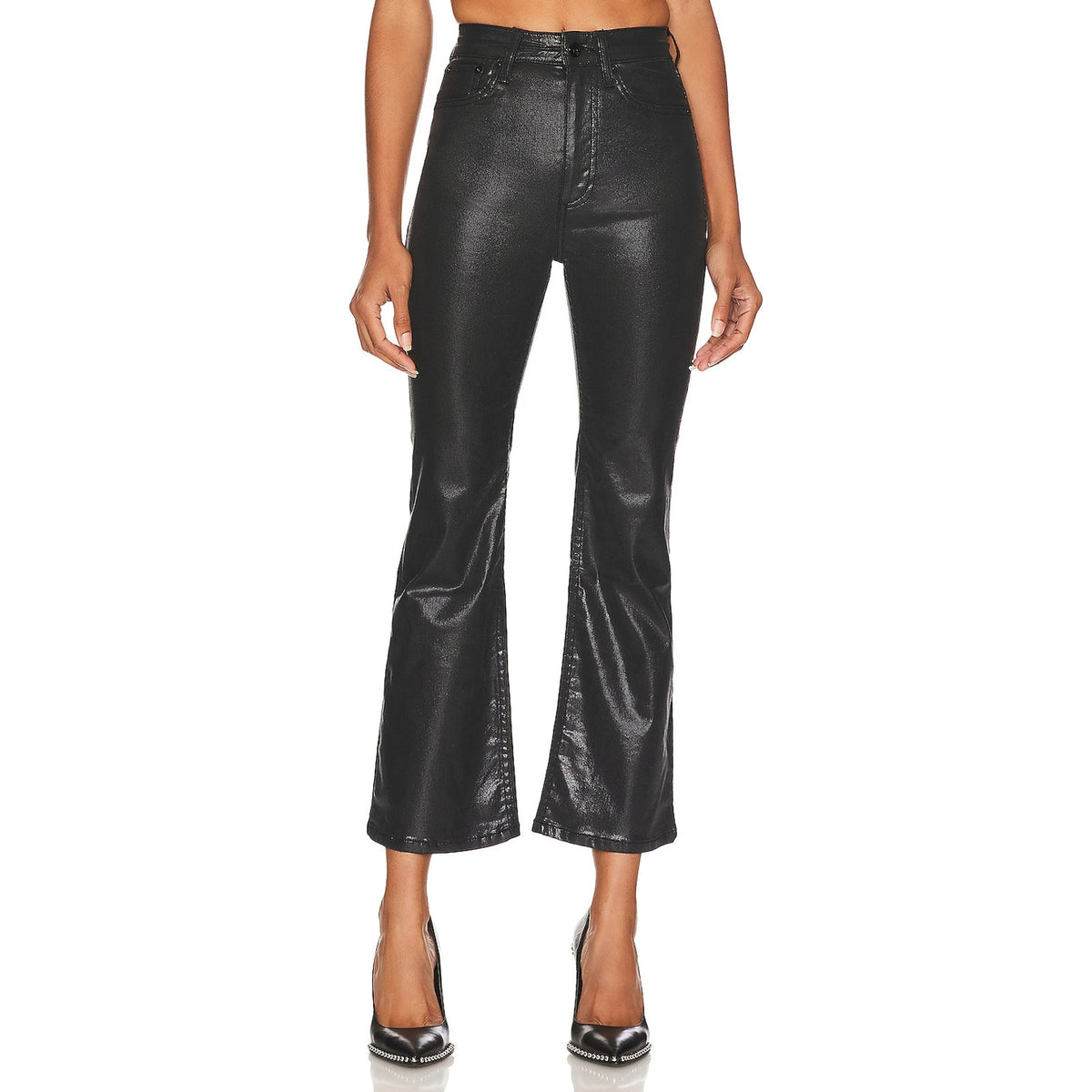 Rag & Bone Coated Black Casey Denim Jeans Size 27