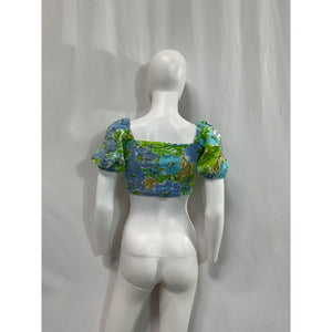 Faithfull The Brand 'Eva' Green Linen Top Size XS